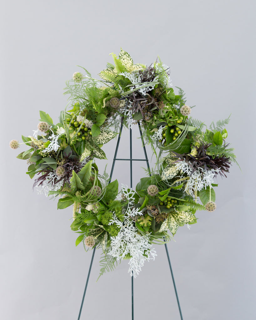 Diamond Shaped Wreath with Premium Foliage