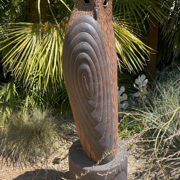 Large Owl with Pedestal approximately 54" x 18" x 18"