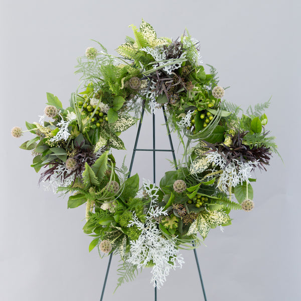 Diamond Shaped Wreath with Premium Foliage